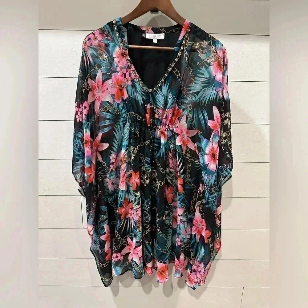 Jennifer Lopez Embellished Caftan Dress- small